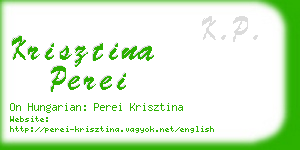 krisztina perei business card